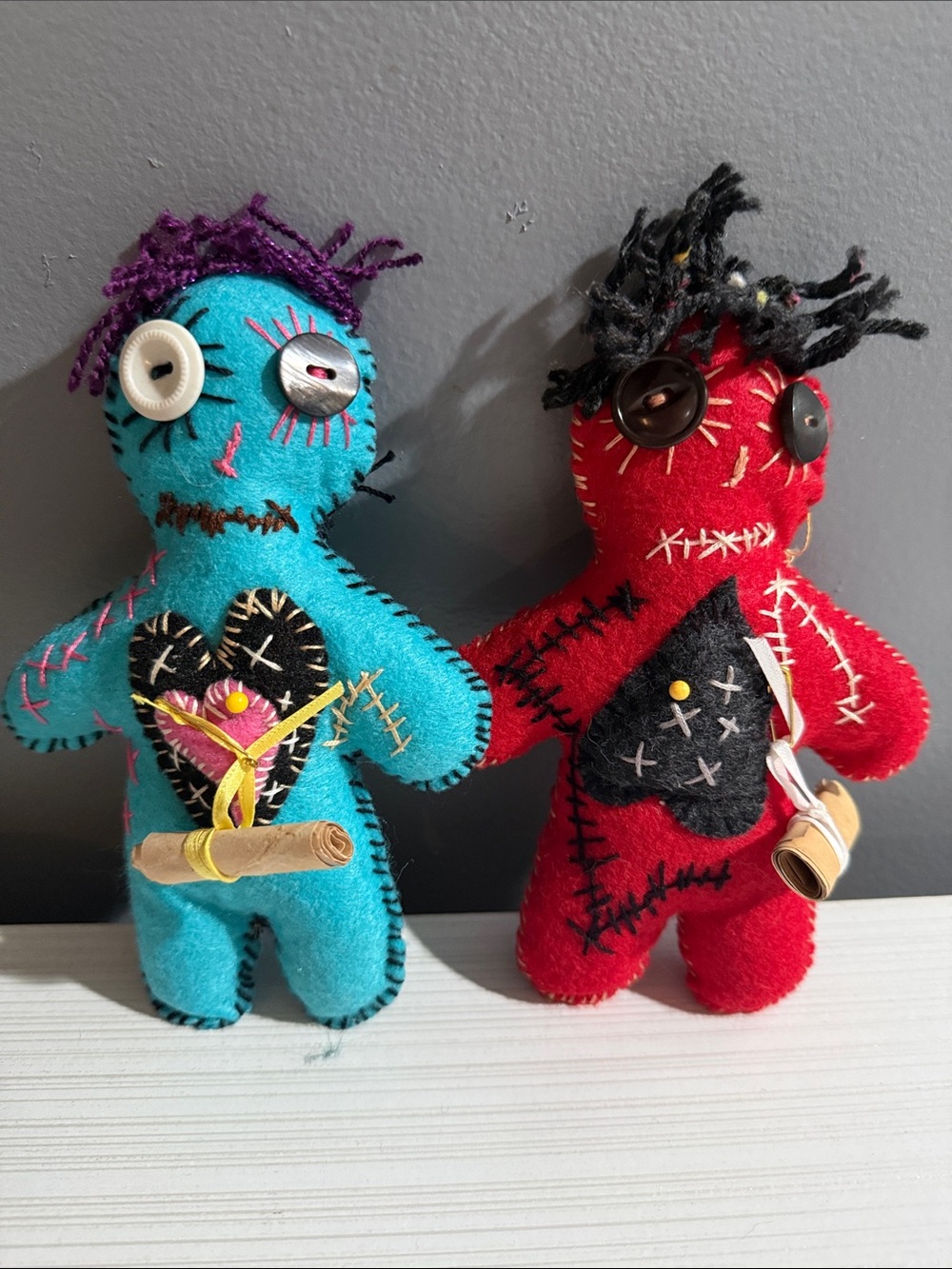 Voodoo dolls homemade set up two
